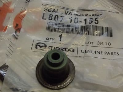 Valve stem oil seal, exhaust, genuine Mazda MX-5 mk3, L80710155, 2005-14