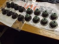 Valve stem oil seal set, inlet & exhaust, genuine Mazda MX-5 mk3, 2005-14, set of 16