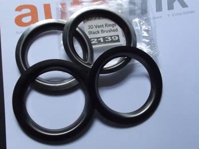 Vent Rings, 3D, black brushed, Mazda MX-5 mk1 & mk2, JASS Performance
