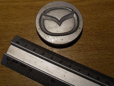 Wheel centre cap, Mazda MX-5 mk2.5 Sport, 52mm, silver, wings badge, USED, 05