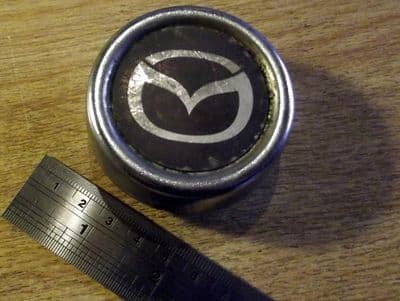 Wheel centre cap, Mazda MX-5, steel wheels, 61mm, wings badge, USED 03