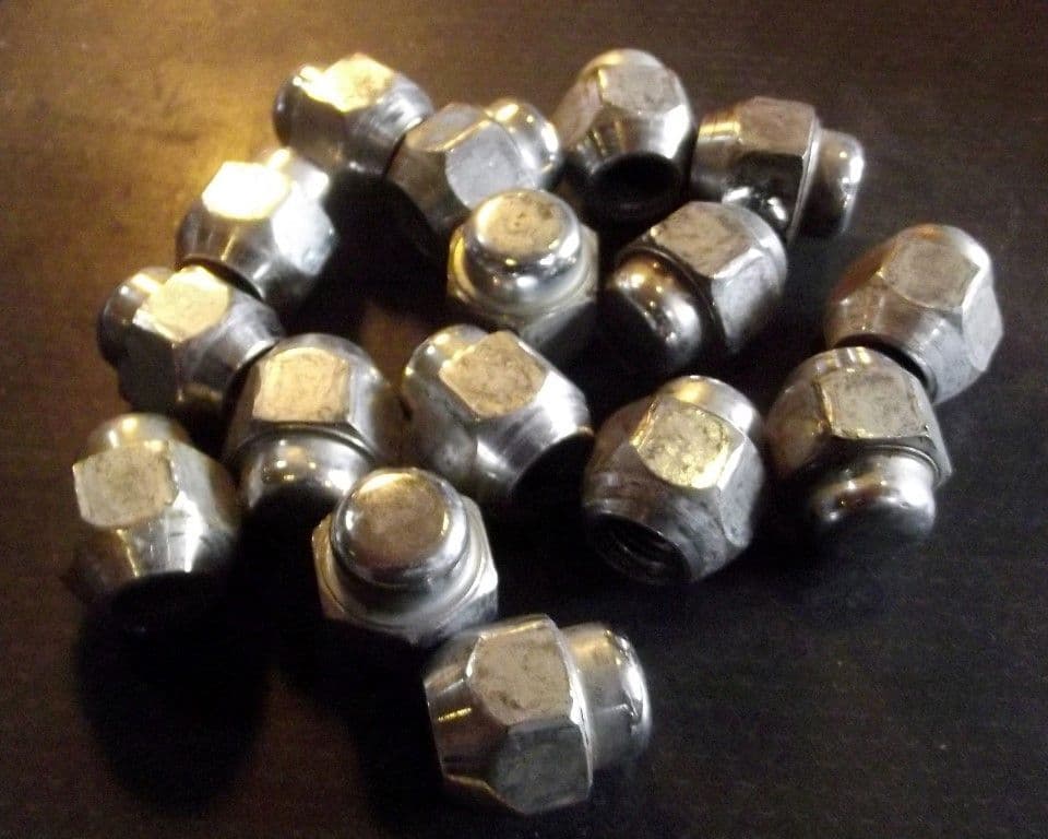 Wheel nuts set of 16 x chrome domed type Mazda MX5 & Eunos Roadster