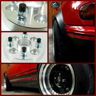 Wheel spacers, 27mm, Mazda MX-5 mk1, mk2 or mk2.5, pair, JASS Performance