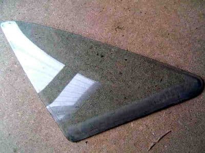 Window glass, Mazda MX-5 mk1, r/h quarterlight, USED