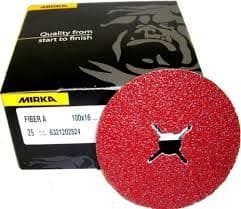 P120 Box (Of 25) 100mm x 16mm (4") Fibre Backed Discs