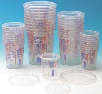Pole of 50 Plastic Mixing Cups 600cc