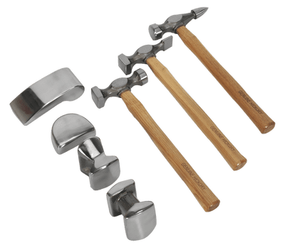 Sealey CB507.V2 Panel Beating Set 7pc Drop-Forged Hickory Shafts