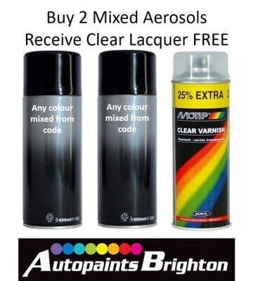 2 x Custom Mixed Aerosols - Receive 1 x Clear Lacquer FREE