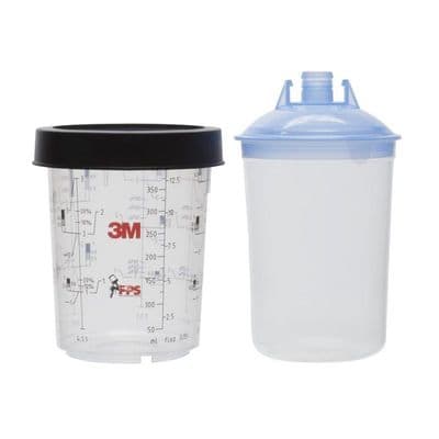 3M 125 Micron 400ml Mini Paint Preparation System (PPS) Lids & Liners (Pkt 50)