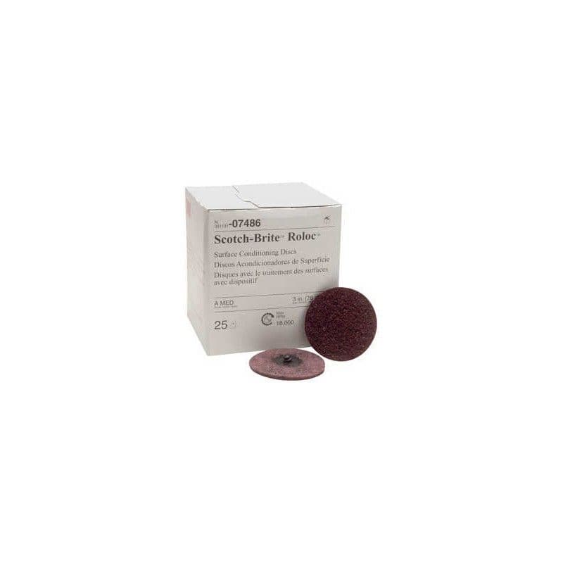 3M Scotch-Brite Roloc Surface Conditioning Disc Brown 76 mm Qty of 25