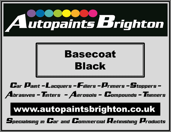 Basecoat Black Car Paint 1L/2.5L/5L
