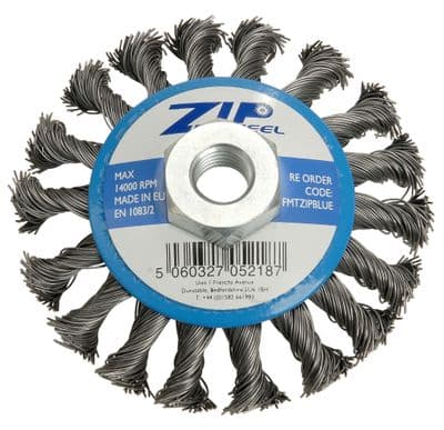Blue Abrasive Zip Wheel 14mm Threaded