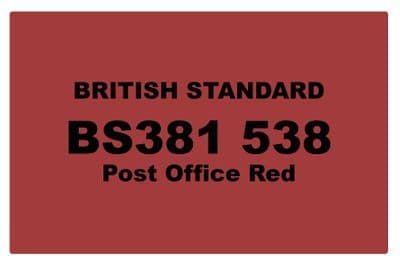 British Standard 538 Post Office Red 2K 2 Pack Car Paint Prices from