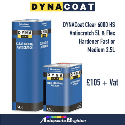 DYNACOAT Clear 6000 HS Antiscratch 5L and Flex hardener (SELECT) 2.5L
