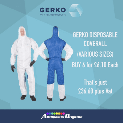 GERKO DISPOSABLE COVERALL (VARIOUS SIZES) BUY 6 for £6.10 Each