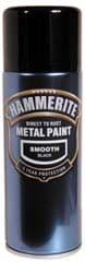 Hammerite Direct to Rust Metal Paint Smooth Black 400ml Aerosol