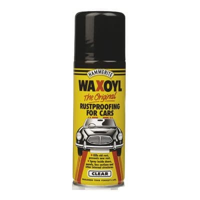 Hammerite Waxoyl Rust Proofing Car 400ml Aerosol Black