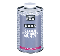 HB Body 2K Auto Clear 495SR Express MS Rapid 1L & 250ml  Activator (Select Hardener)