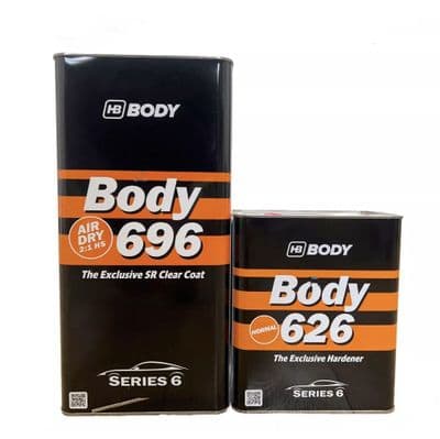 HB BODY 696 AIR DRY CLEAR HS SR 2:1 CLEARCOAT WITH 626 NORMAL HARDENER -7.5L KIT