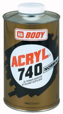 HB BODY 740 ACRYL 2K UNIVERSAL THINNER (Various Sizes)