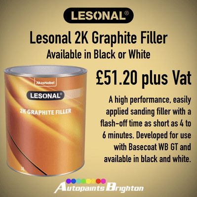 Lesonal 2K Graphite Filler 3L Black or White
