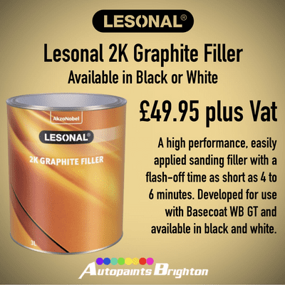 Lesonal 2K Graphite Filler 3L Black or White