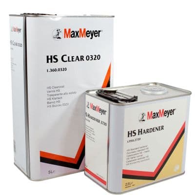 MaxMeyer 0320 WAS 0300 Clear Coat 2k  Lacquer 5L + 2.5L Activator