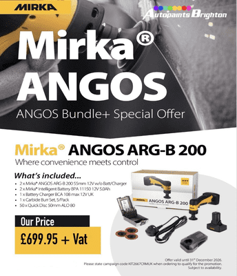 Mirka ANGOS ARG-B 200 55mm 12V with Burr & Discs