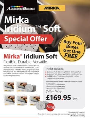 Mirka Iridium Soft 150mm 20 Pack (Various Grits) 5 Box Deal