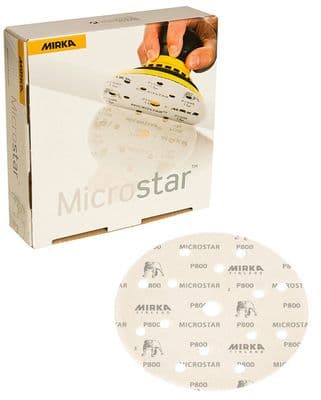 Mirka Microstar 150mm, 15 Hole, 50 Pack (Various Grit)