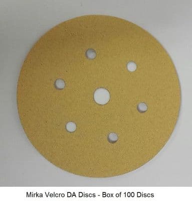 Mirka White Box 150mm 6 Hole DA Discs 100 Pack (Various Grits)