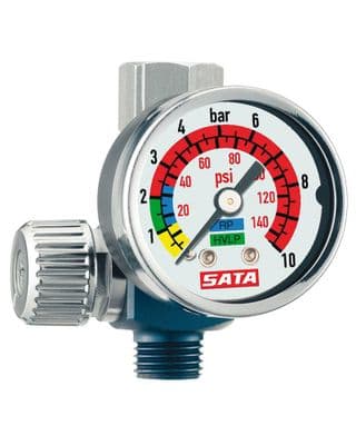 SATA air micrometer with gauge, 1/4