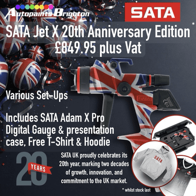 SATAjet X Digital Pro Spray Gun (RP OR HVLP) with Adam X Pro Digital Gauge 20th Anniversary Edition