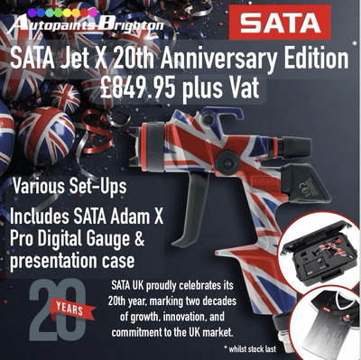 SATAjet X Digital Pro Spray Gun (RP OR HVLP) with Adam X Pro Digital Gauge 20th Anniversary Edition