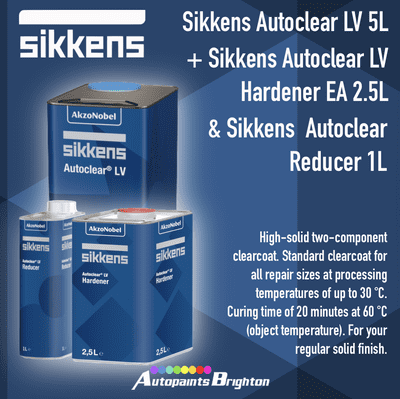 Sikkens Autoclear LV 5L + Autoclear LV Hardener EA 2.5L  & Autoclear Reducer 1L Kit