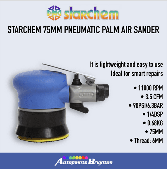 STARCHEM 75MM PNEUMATIC PALM AIR SANDER