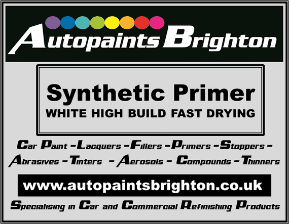 Synthetic High Build Primer White Fast Drying (Various Sizes)