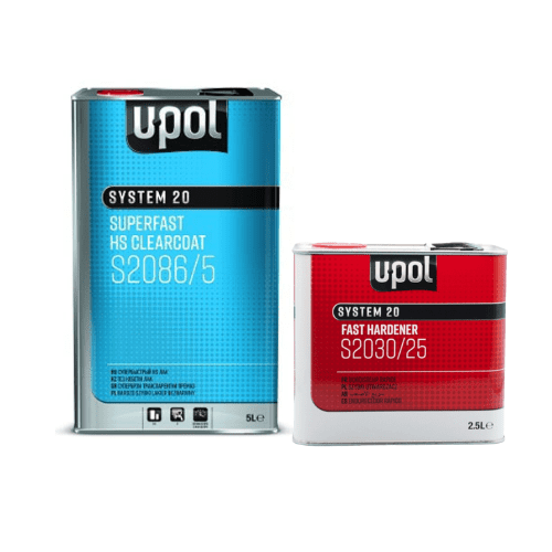 U-POL 2K Super Fast Clear Lacquer S2086 5L 5L Activator