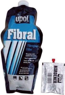 U-POL FIBRAL Sandable Glass Fibre Repair Paste Upol 1Litre