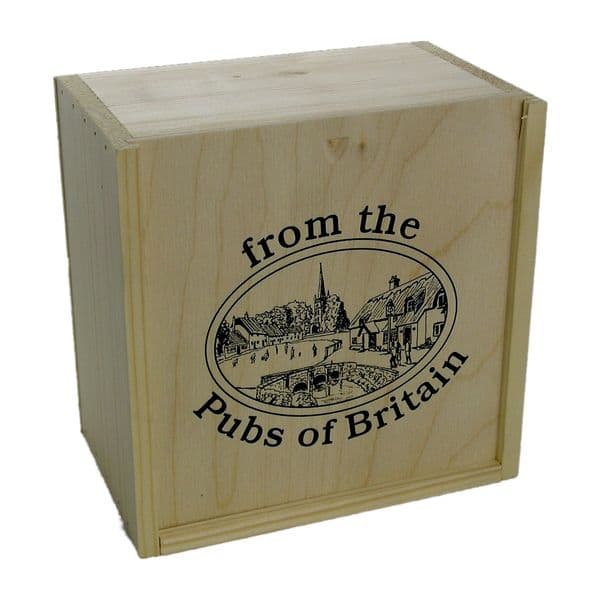 100 Cardboard Beer Mats in Wooden Box
