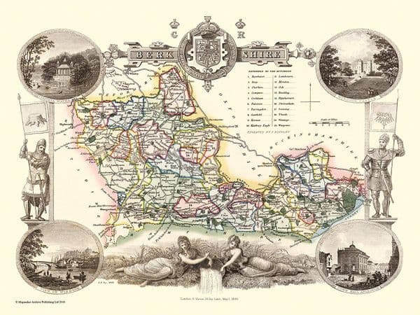 1836 Map Of Berkshire 1000 Piece Jigsaw Puzzle