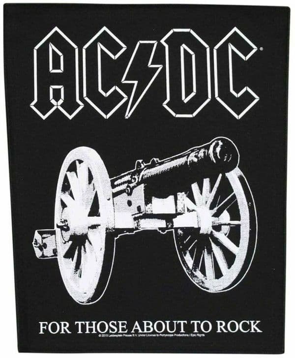 AC/DC For Those About To Rock large sew-on back patch (rz)