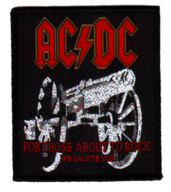 AC/DC For Those About To Rock sew-on cloth patch 80mm x 70mm (rz)