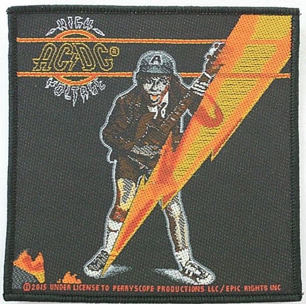 AC/DC High Voltage LP Cover sew-on cloth patch 100mm x 95mm (rz)