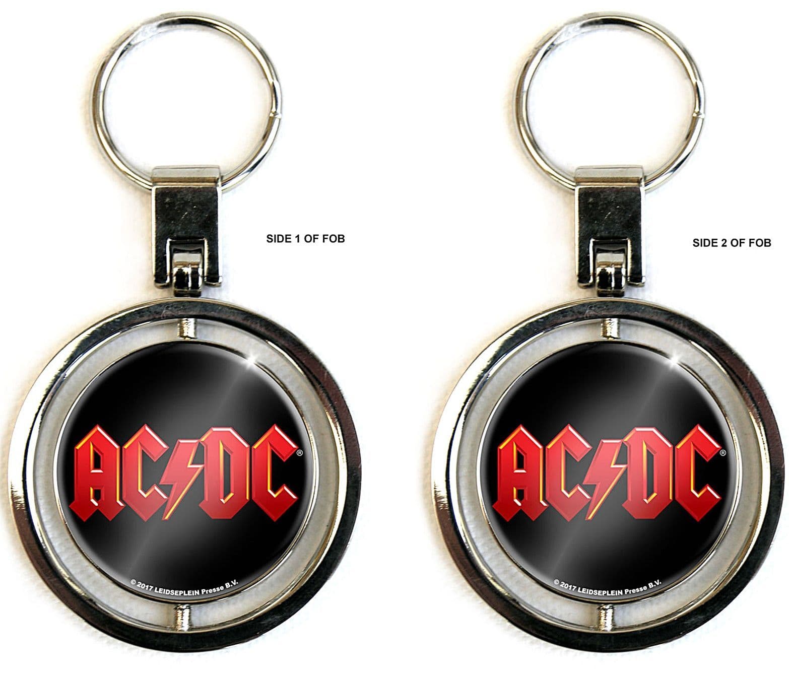 AC/DC Logo Metal Spinner Keyring ro