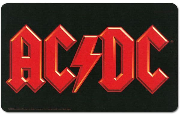 AC/DC Logo Single Chopping Board/ Placemat 240mm x 140mm (lsh)