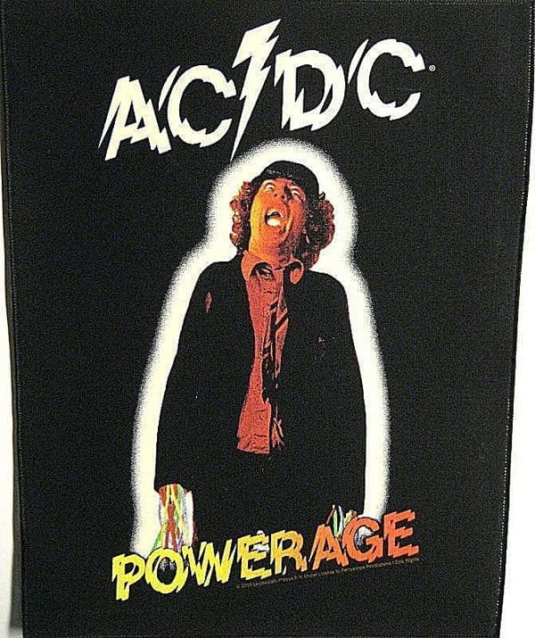 AC/DC Powerage jumbo sized sew-on cloth backpatch 360mm x 300mm (rz)