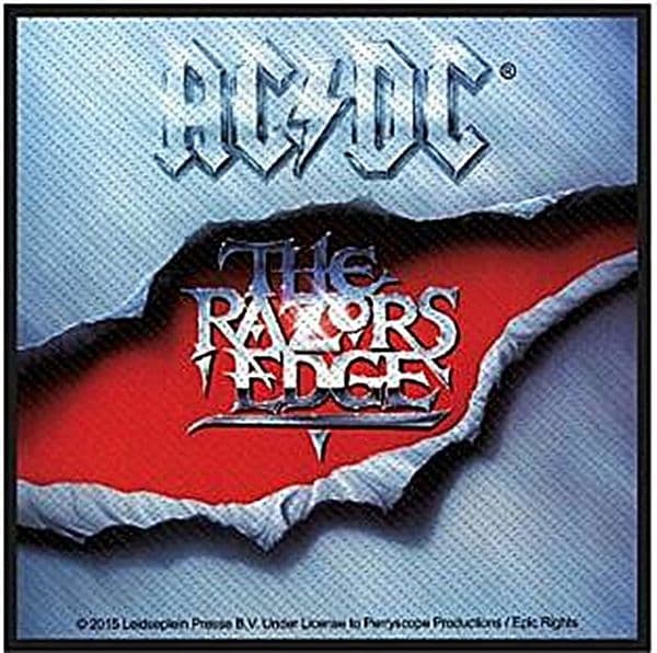 AC/DC Razors Edge sew-on cloth patch 95mm square (rz)