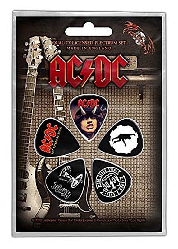 AC/DC Set of 5 Guitar Plectrum Pack