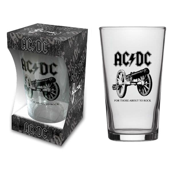 ACDC For Those About To Rock  Pint/ Beer Glass (rz)